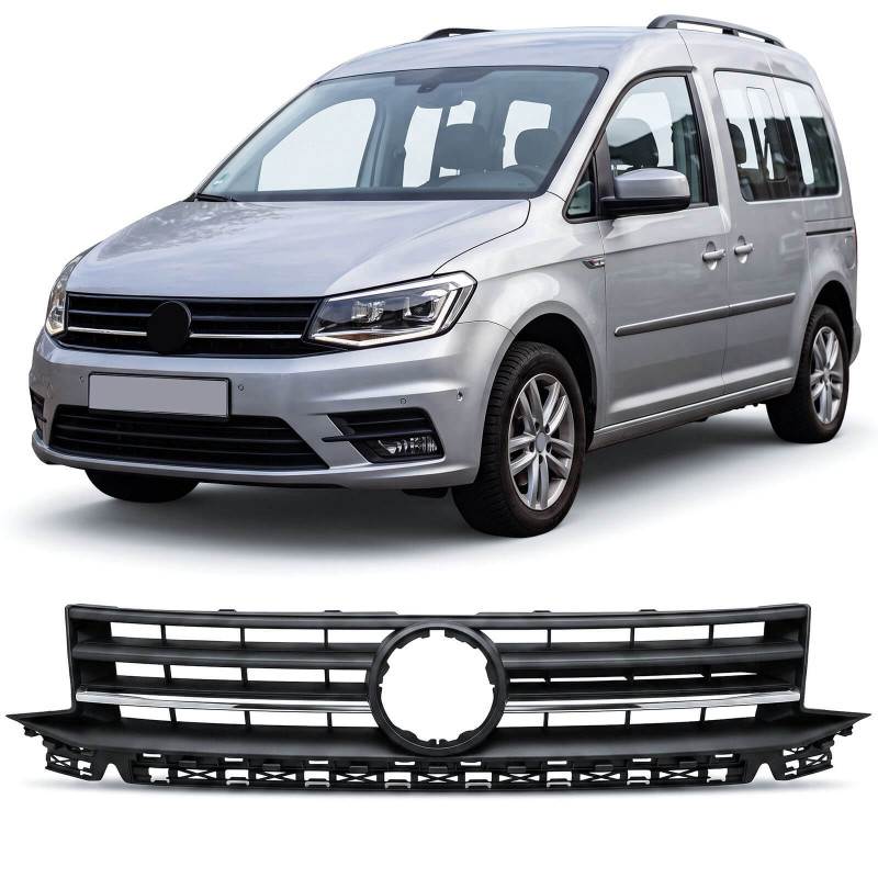 Calandre Vw Caddy Noir et chrome  (15-19)