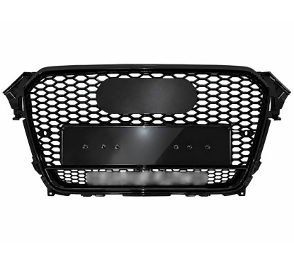 Calandre Noir brillant adaptable sur Audi A4 B9 Look RS4 (16-19)