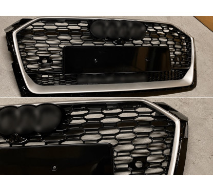 Calandre silver adaptable sur Audi A5 B9 (16-19) Look RS5