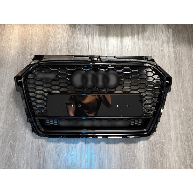 Calandre adaptable sur Audi A1 S1 Facelift Noir brillant (15-18) Look RS1