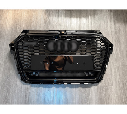 Calandre adaptable sur Audi A1 S1 Facelift Noir brillant (15-18) Look RS1