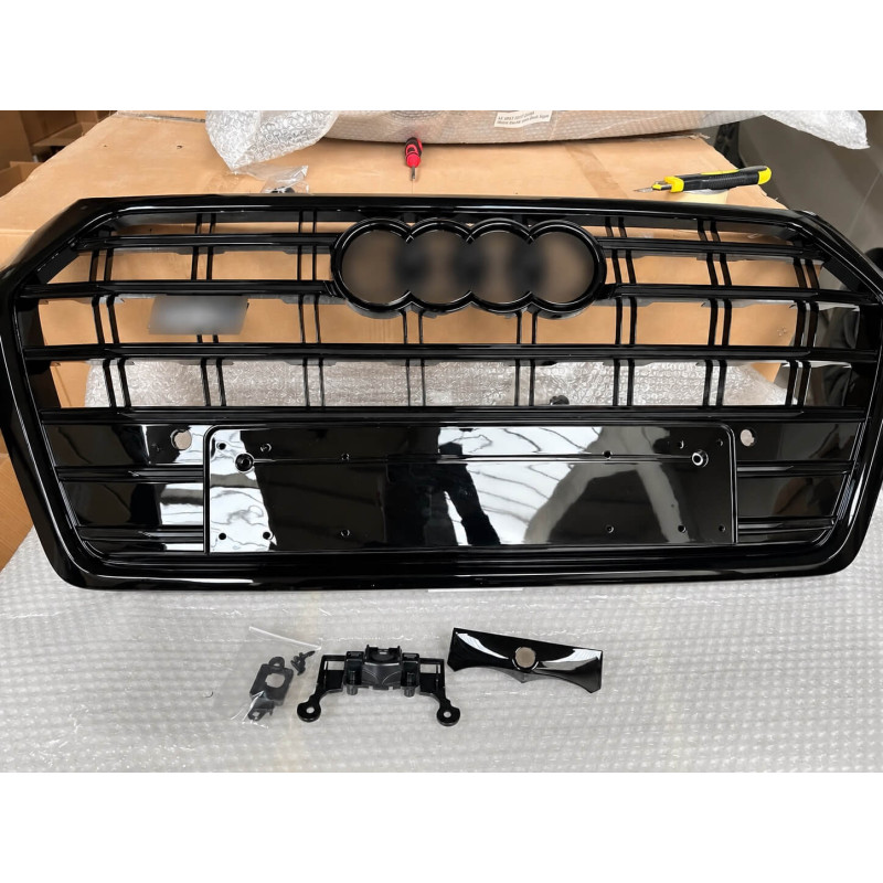 Grille de calandre Look SQ5 adaptable sur Audi Q5 Full Black (17-20)