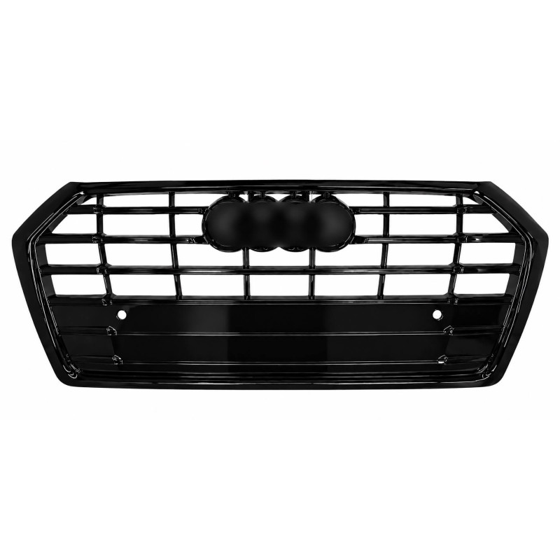 Grille de calandre adaptable sur Audi Q5 Full Black (17-20) Look S-Line Grille de calandre adaptable sur Audi Q5 Full Black (17-20) Look S-Line