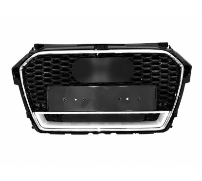 Calandre adaptable sur Audi A1 S1 Facelift Silver (15-18) Look RS1