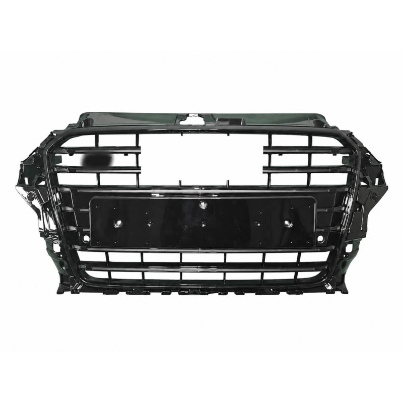 Calandre adaptable sur Audi A3 8V Look S3 noir brillant (12-16)