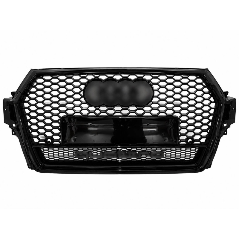 Calandre adaptable sur Audi Q7 4M Look RSQ7 noir brillant (15-19)