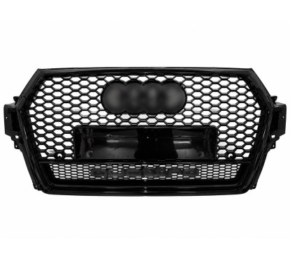 Calandre adaptable sur Audi Q7 4M Look RSQ7 noir brillant (15-19)