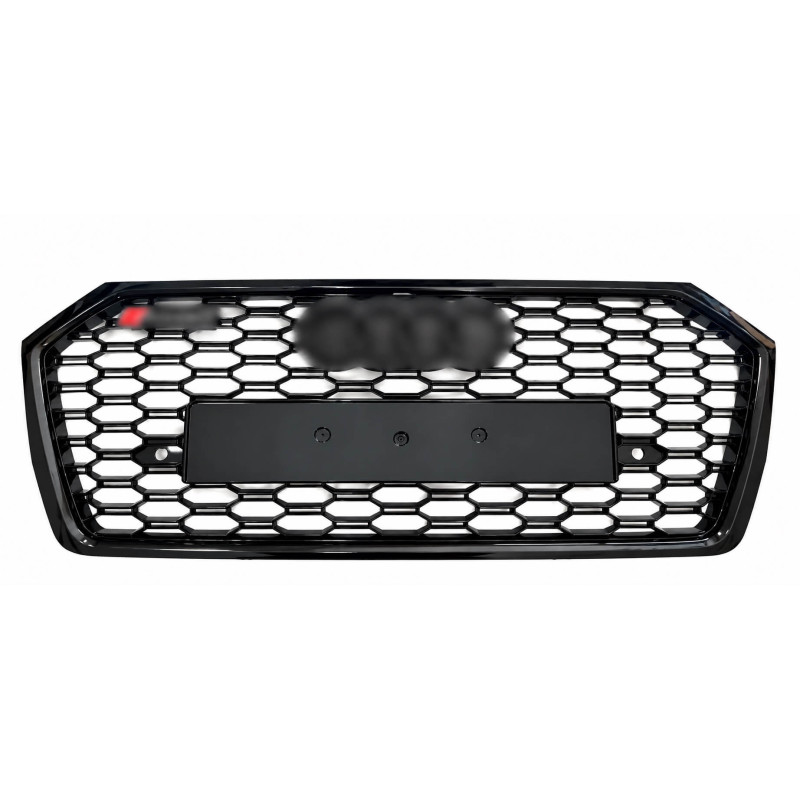 Grille de calandre Look RSQ5 pour Audi Q5 Full Black (17-20) Grille de calandre Look RSQ5 pour Audi Q5 Full Black (17-20)