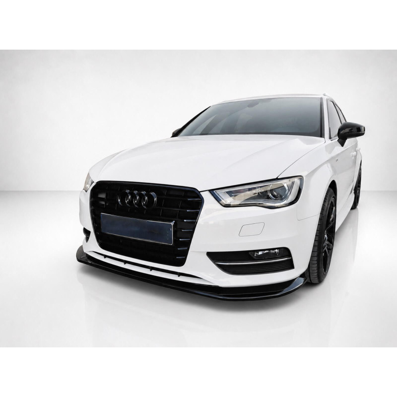 Rajout de pare-choc avant noir brillant pour Audi A3 8V (12-16) V2