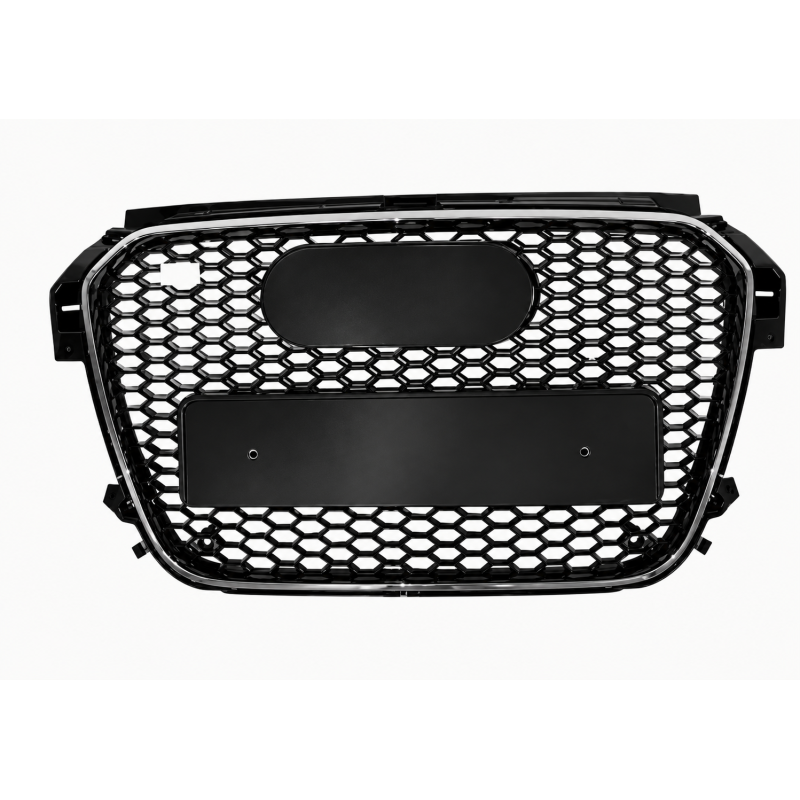 Calandre noire et chrome adaptable sur Audi A1 Look RS1 (10-14) Calandre noire et chrome adaptable sur Audi A1 Look RS1 (10-14)