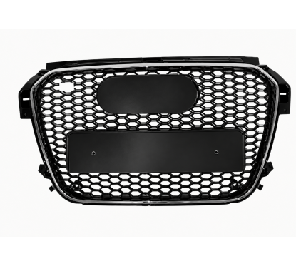 Calandre noire et chrome adaptable sur Audi A1 Look RS1 (10-14)
