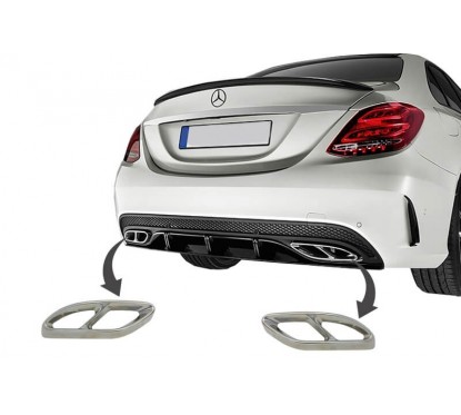 2x embouts d'echappements Mercedes AMG Design