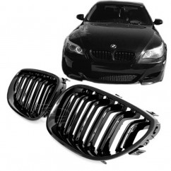 2x Grilles de Calandre BMW E60 / E61 M Performance Noir Brillant