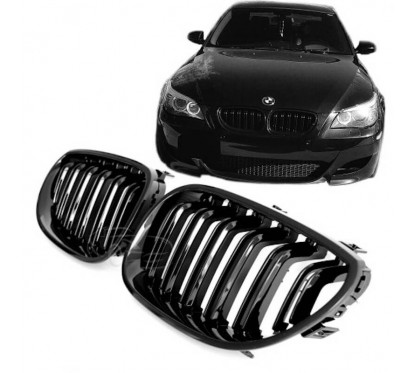 2x Grilles de Calandre BMW E60 / E61 M Performance Noir Brillant