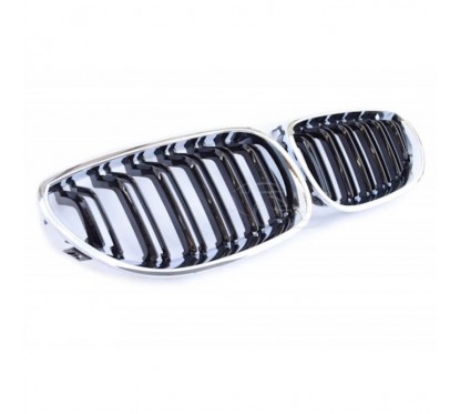 2x Grilles de Calandre BMW E60 - E61 M Performance Noir et chrome