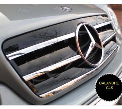 Calandre Mercedes Classe CLK C208 A208 noir et chrome (97-03)