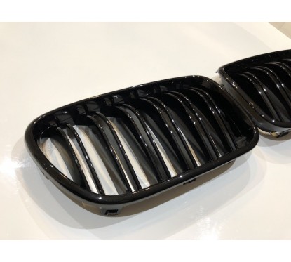 2x Grilles de Calandre BMW X3 F25 (10-14) Look M Performance noir brillant