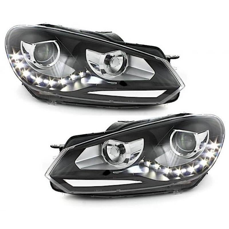 2x Phares LED Golf 6 VI look Xenon GTD GTI (08-12)