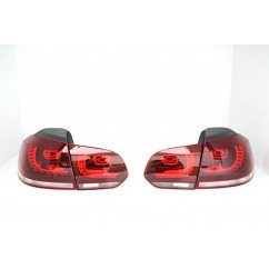 2x Feux à LED adaptables sur Golf VI GTI R Line Rouge cerise