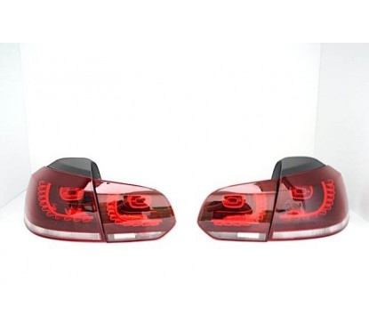 2x Feux à LED adaptables sur Golf VI GTI R Line Rouge cerise
