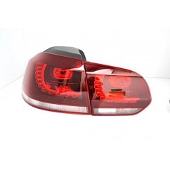 2x Feux à LED adaptables sur Golf VI GTI R Line Rouge cerise