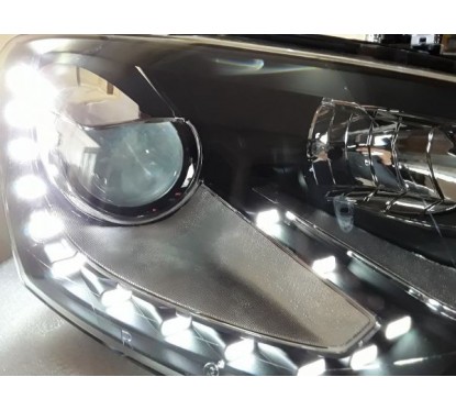 2x Phares LED adaptables sur Polo 6R 6C GTI Look xenon (09-17)
