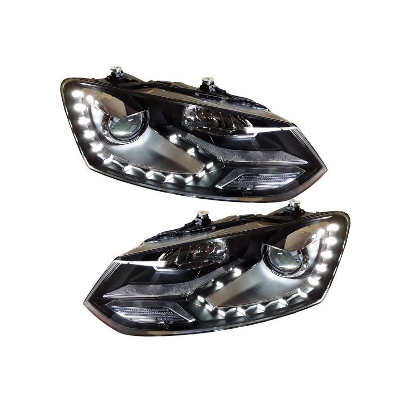 2x Phares LED Polo 6R 6C GTI Look xénon (09-17)