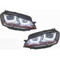 2x Phares LED adaptables sur Golf VII 7 GTI Red look (12-17)