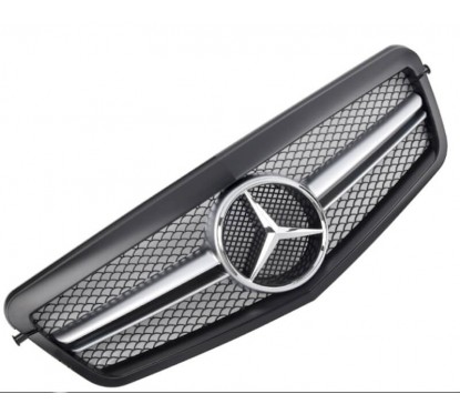 Calandre Mercedes Classe E W212 Amg Facelift 09-13 noir mat/chrome