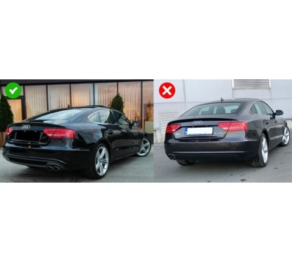 Diffuseur arrière adaptable sur Audi A5 8T Sportback S5 Look 07-11 (2+2) Avec pack S-line