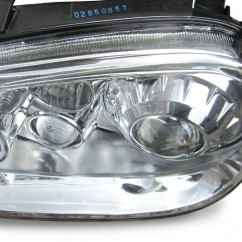2 x Phares Vw Golf IV Look R32 Chrome