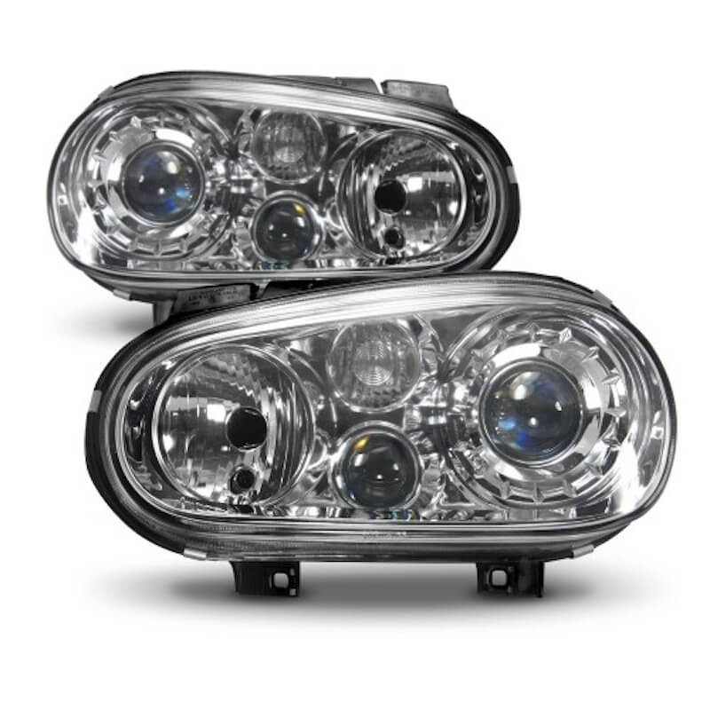 2x Phares Vw Golf IV Look xenon Chrome (97-03)