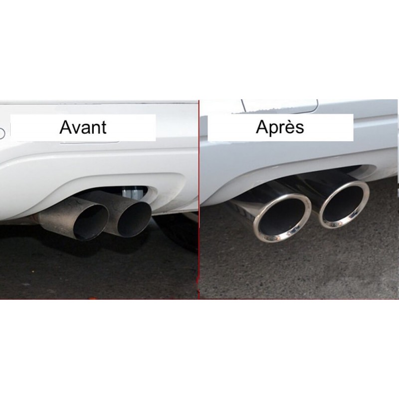 Cadre Déflecteur D'échappement Chromé Pour VW Passat B8 2014-2017 - Acier Inoxydable - Installation Facile Avec Adhésif