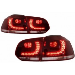 2x Feux à LED adaptables sur Golf VI GTI R Line Rouge cerise