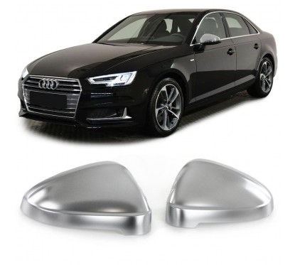 2x Coques retroviseur Alu brosse Audi A4, A5 17+