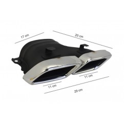 Diffuseur arriere Mercedes Classe E W213 Look AMG 16+ CHROME