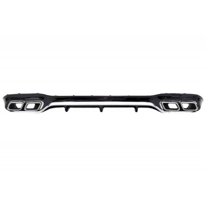 Diffuseur arrière + embouts d'échappements Mercedes Classe E W213 Look AMG (16-20) sans pack AMG
