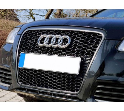 Calandre adaptable sur Audi A6 C6 4F RS6 Black Edition (09-11) Noir mat ou brillant