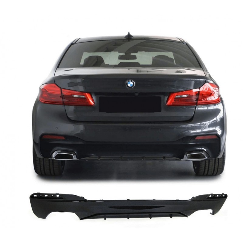 Diffuseur arrière noir brillant BMW Série 5 G30 G31 M Performance (17-20)