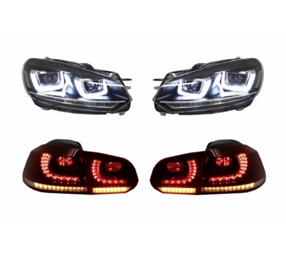 Pack Feux + Phares adaptables sur Vw Golf VI 6 FULL LED 08-13