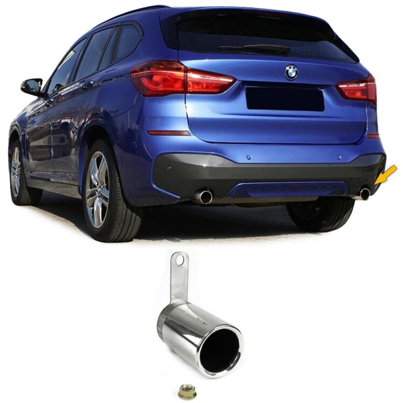 Embout d'échappement chrome BMW X1 F48 14+