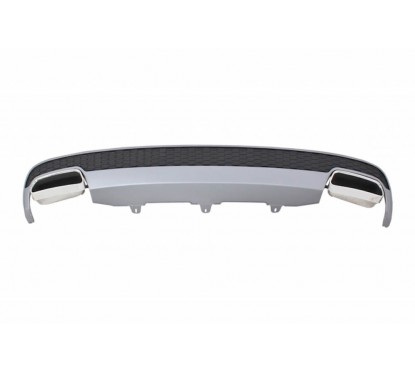 Diffuseur arriere + Echappements Audi A6 4G Look S6 Facelift 11-14 (1+1)