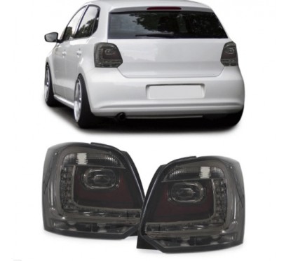 2x Feux arrieres Volkswagen Polo V 6R Noir fumé 09-14