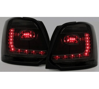 2x Feux arrieres adaptable sur Volkswagen Polo V 6R Noir fume 09-14