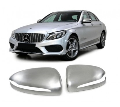 2x coques rétroviseurs Mercedes Classe C W205 Alu Mat +14