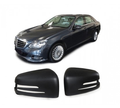 2x Coques Rétroviseurs carbone mat Mercedes Classe E W212 S W221 GLA