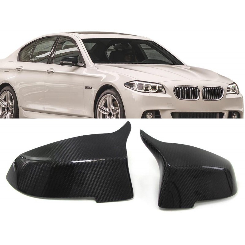 2x Coques Retroviseurs carbone BMW Serie 5 F07 F10 F11, Serie 7 F01 F02 13+