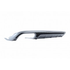Diffuseur pare-chocs arrière avec embouts de silencieux d'échappement AUDI A6 4G Facelift (15-18) S6 Design