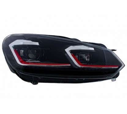 2x Phares à LED VW Golf 6 VI Look Golf 7.5 Facelift avec clignotants dynamiques (08-13)