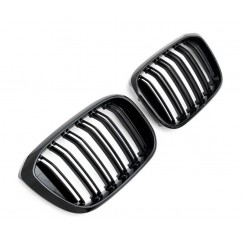 2x Grilles de Calandre BMW X3 X4 G01 G02 M Performance Brillant